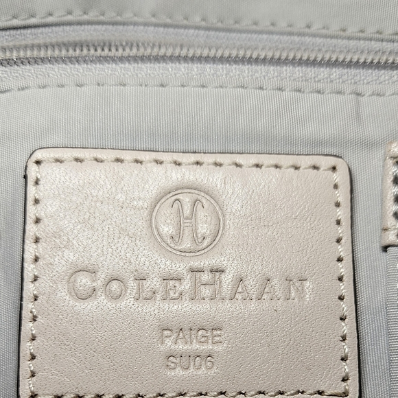 COLE HAAN Gray Leather Tote - Picture 8 of 13